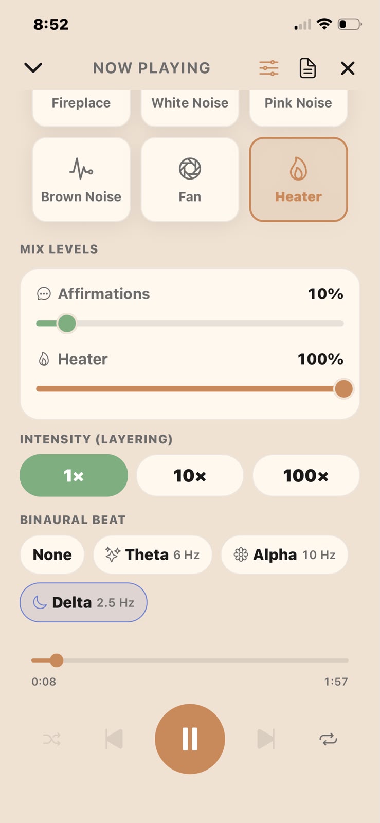 SelfStudio custom subliminal layer controls for ambient and binaural audio